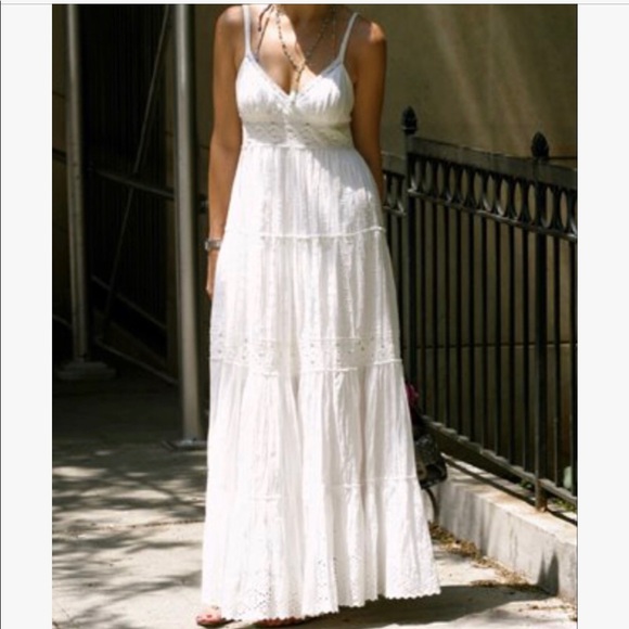 bcbg white maxi dress